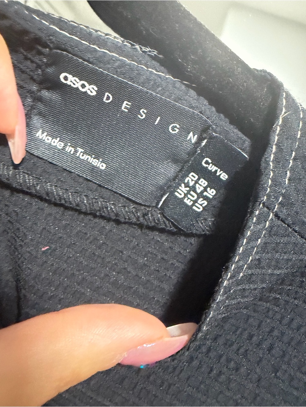 ASOS Curve Black Peplum Blouse - Picture 3 of 6